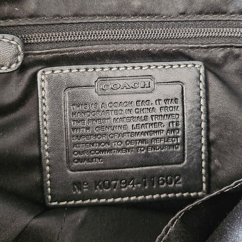 COACH Black Ergo Signature Flap Y2K Shoulder Bag - Picture 8 of 13